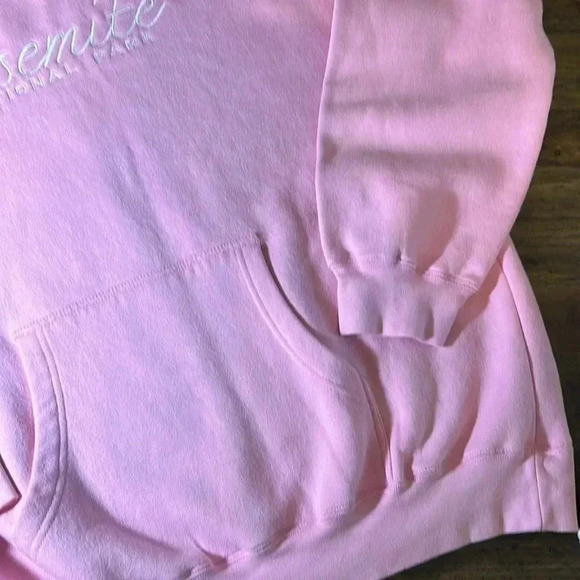 Yosemite National Park Prairie Mountain Brand LG Hoodie Pink Sweatshirt L/S - Picture 4 of 10